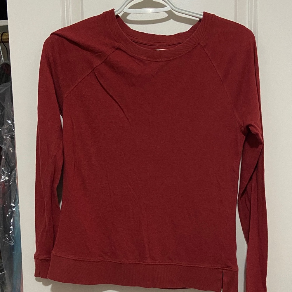 LOFT Brick Red Crewneck Sweater